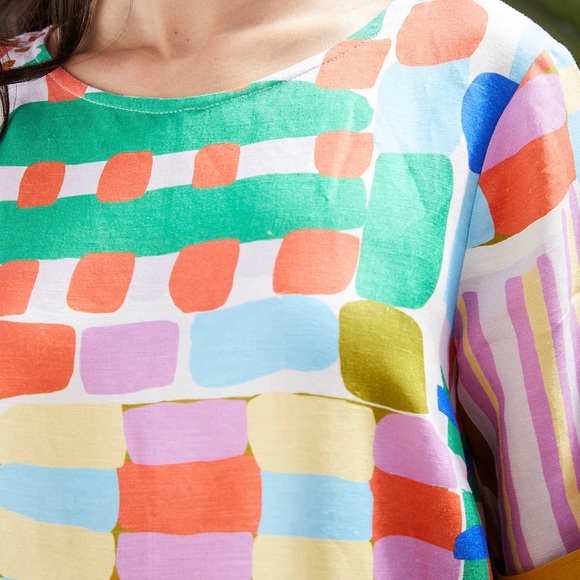 Unique Colorful Smock Dress With Pockets - Picture 5 of 7